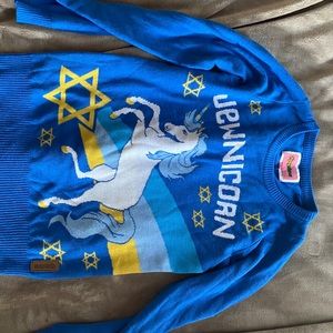 Tipsy Elf Jewnicorn sweater size small